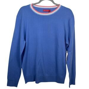 Redvanly Robinson Crewneck Men Small Bleu‎ NWT Merino Wool Striped RW20211A